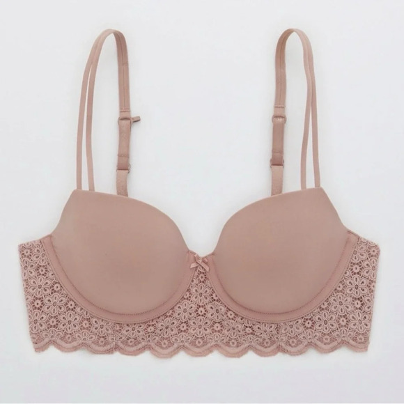 New Aerie Real Happy Demi Lightly Lined Bra 
Taupe - Picture 5 of 6